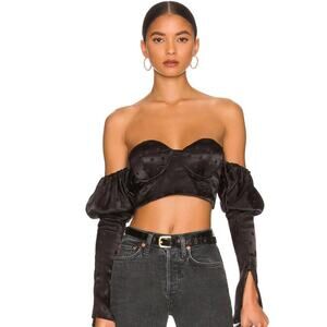Majorelle Farah Bustier Top in Black Dot NWOT Size Small